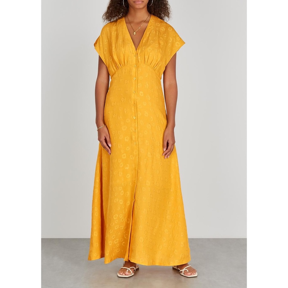 Samsoe Samsoe Yellow Patterned Maxi Dress